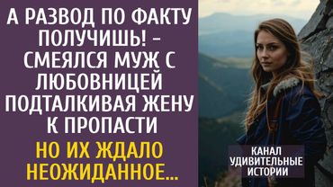 А развод по факту получишь! - смеялся муж с любовницей толкая жену к пропасти… Но их ждал сюрприз…