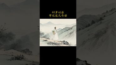 《老祖宗的智慧》40歲以後牢記這幾句話！可活多10年！#老祖宗的智慧 #養生就是養健康 #養生之道 #人生感悟 #正能量 #養生秘訣 #養生有道 #道家文化 #傳承文化 # 老人言
