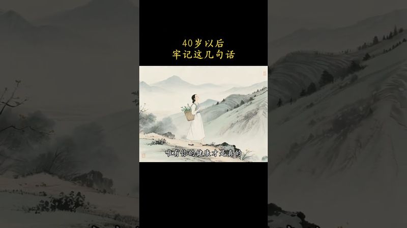 《老祖宗的智慧》40歲以後牢記這幾句話！可活多10年！#老祖宗的智慧 #養生就是養健康 #養生之道 #人生感悟 #正能量 #養生秘訣 #養生有道 #道家文化 #傳承文化 # 老人言