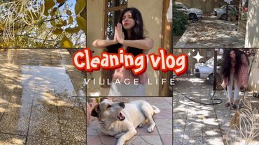 Clean with Me: Sweep, Wash & Yoga at Home | Village Life Vlog