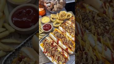 Когда у мужа плохое настроение 🙁#хотдоги #луковыекольца #домашняяеда #быстрыйрецепт