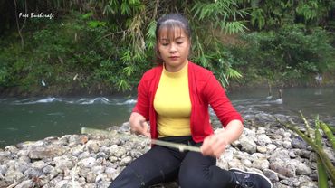 Free Life, Bushcraft Camp At Small Island In The Middle Of Stream, Alone Camping Ep.51