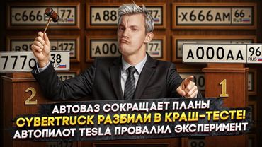 АвтоВАЗ сокращает планы | Cybertruck разбили в краш-тесте! | Автопилот Tesla провалил эксперимент