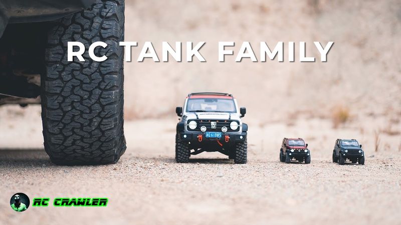 Rc Crawler 1/24 Tanks 300 "RC Tank Family" Three Generations 4x4 Rc Car