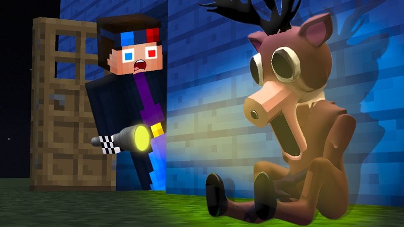 🔦КТО ОСТАВИЛ ОЛЕНЯ У МЕНЯ ПОД ДВЕРЬЮ В МАЙНКРАФТ? ШЕДИ 99 НОЧЕЙ В ЛЕСУ MINECRAFT