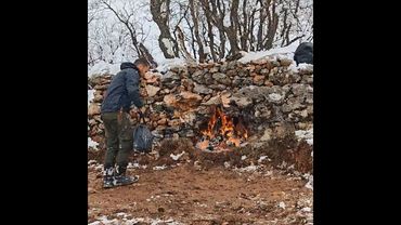 winter hottent snowstorm camping in the wilderness  #survival #camping #winter