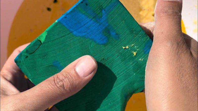 3 Blocks BSN Gym chalk water crumble | Dyed fresh gym chalk| ASMR | Stress Relief