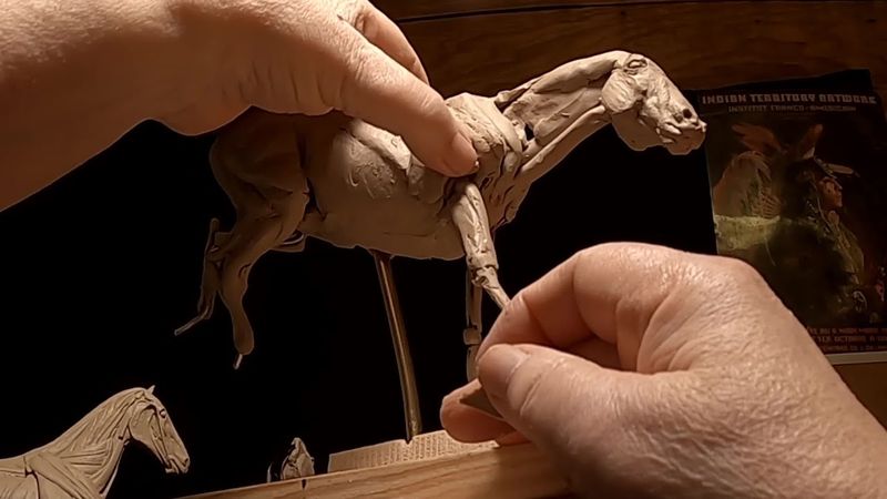 PRAIRIE THUNDER   The Neck of the Horse and it's Left Front Leg