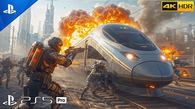 Super Soldier Saves People from Bombed Train | Ultra Realistic COD Gameplay [4K 60FPS]
