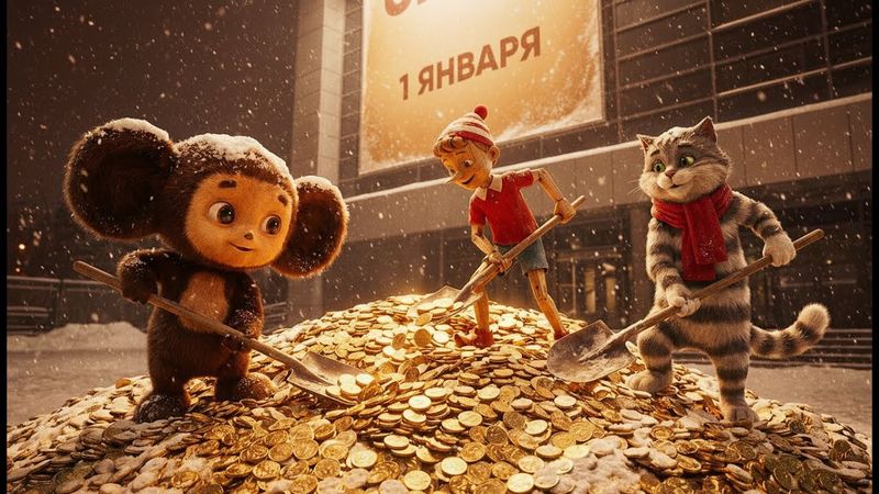 "Кино". Как придумывают российские фильмы к Новому году. Чебурашка, Буратино, Простоквашино