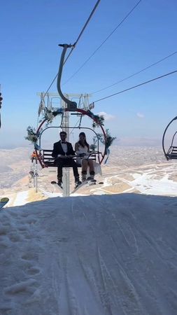 Wedding, but Make It Après-Ski ⛷️❄️ #lebaneseweddings #prewedding #fy...