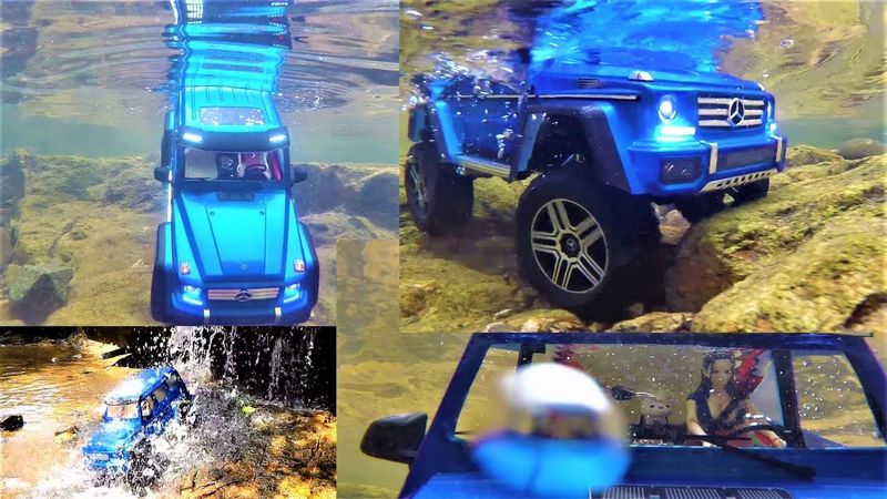 RC Car Traxxas TRX4 Mercedes Benz G500 Valley Diving Rock Crawling