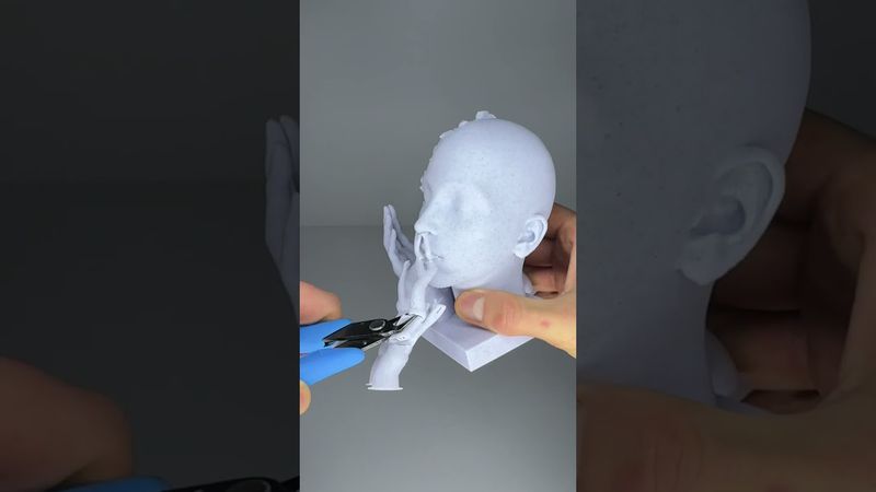 3D Printed Shattered Serenity Sculpture