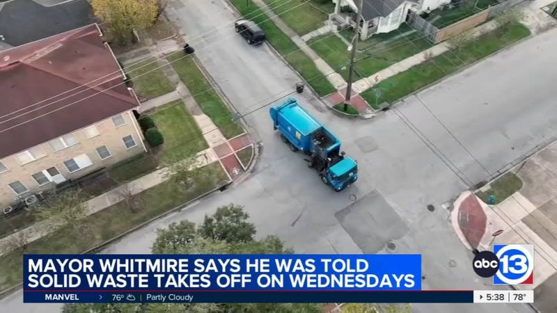 Houston mayor says he was told solid waste takes off on Wednesdays