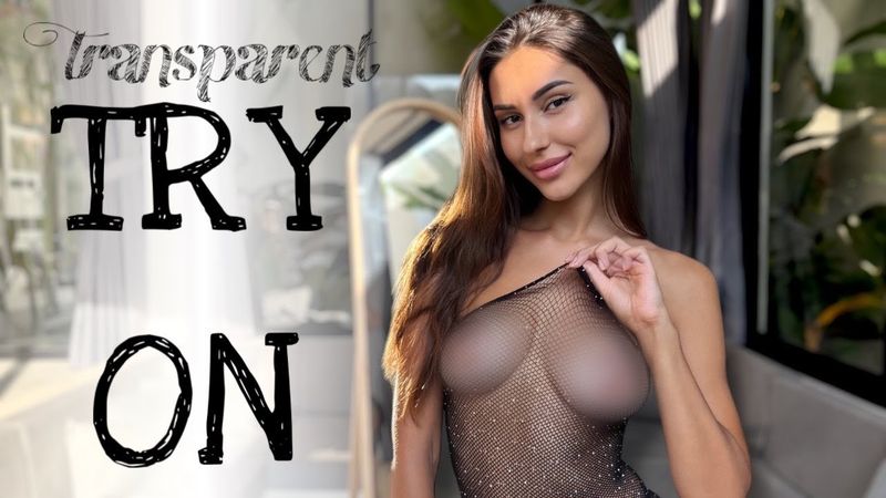 [4K] Transparent Outfit Try-On | See-through Dresses | Sparkling Stones and Eatures Unique Details