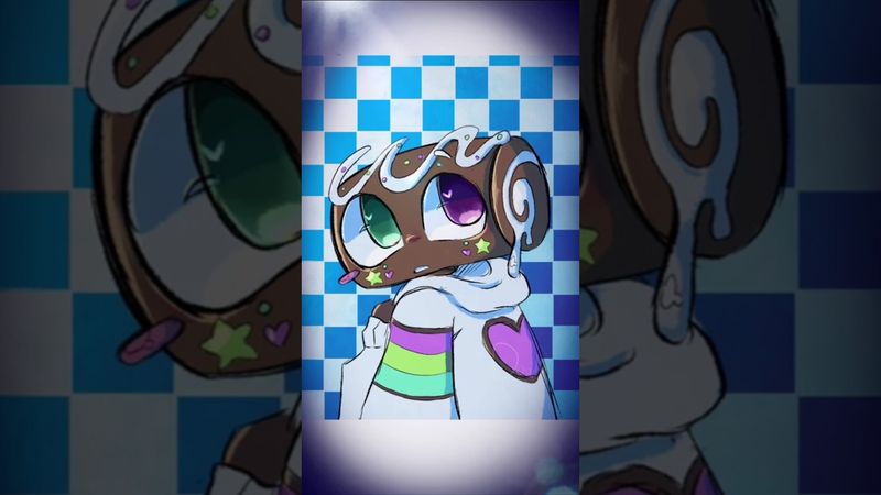 Mooncake/sweetdreams !🌙🎂💙 #dandysworld #dw #animation #astro #cosmo #rarepair #mooncake