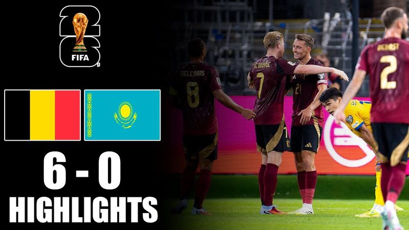Belgium vs Kazakhstan 6-0 Highlights | Qualifiers UEFA World Cup 2026 (UEFA)