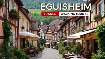 Eguisheim, France - The Medieval Alsatian village in Summer | Walking Tour in 4K