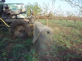 Внесение гербицида в саду