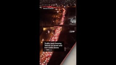 Long Lines of Traffic Seen Leaving Tehran as Israel and Iran Trade Blows