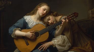 1 Hour Baroque Gigue – Classical Guitar (Solo, Candle-Lit Ambience | Leonardo AI Visuals)