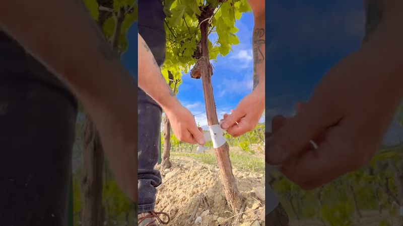 Grafting vines.🛡🍇@vitigreffe #grafting #vines #vineyard
