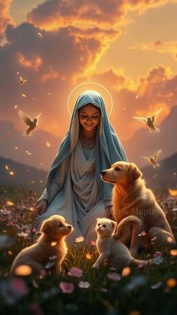 Mother Mary’s love never ends – even in Heaven. #MotherMary #Heavenly...