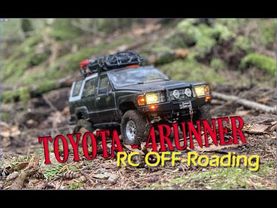 Relaxing RC Off-Roading: Toyota 4Runner Takes on the Wooded Trail