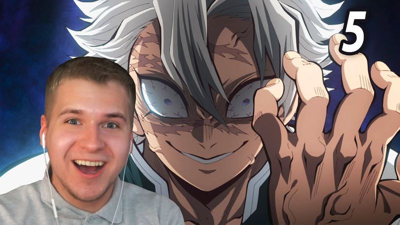 Реакция 5 серия 👺 Клинок, Рассекающий Демонов: Тренировка Хашира