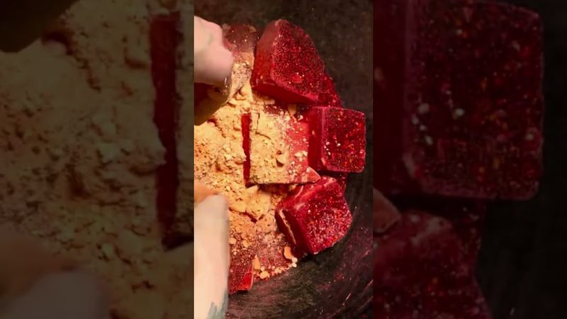 Glittery Red Orange Freshies