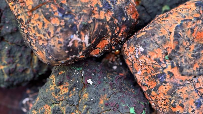 Gray and greenish pasted #gymchalkasmr Collab with @Asmrchalk_r6y ♥️