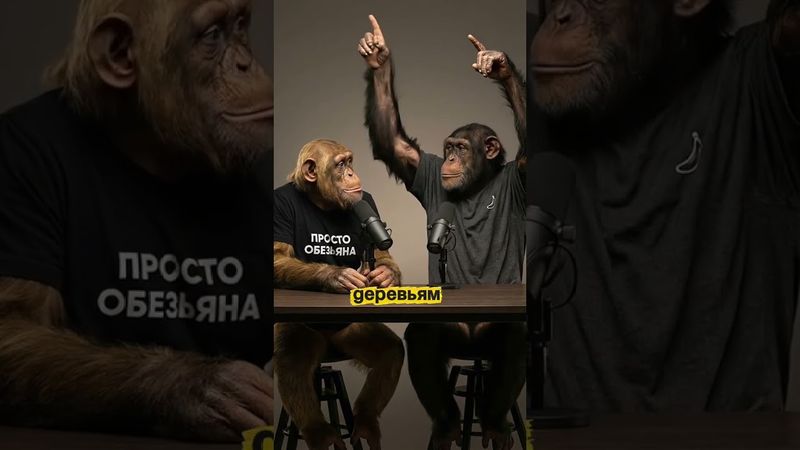 Эти обезьяны понимают больше людей как надо жить 😂 #юмор #смешновидео #ai #подкаст