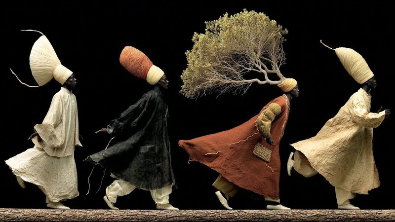 Saffron and Smoke | Surreal AI Dance Video 4K