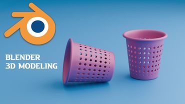 Modeled This Trash Bin in Just 2 Minutes – Blender Speed Modeling