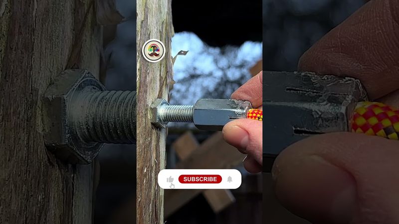 Bolt Locked with a Nail! Smart Clothesline Tensioner!