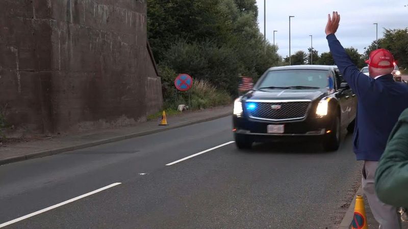 US President Trump arrives in Turnberry to visit Scottish golf course | AFP