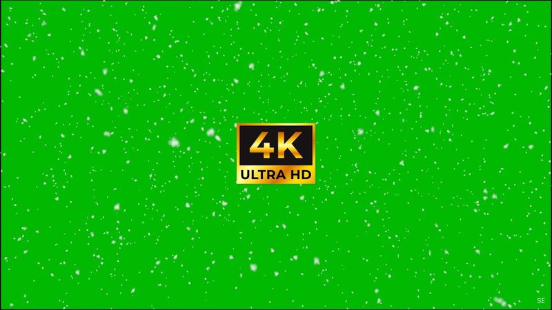 4k falling Snowflakes Green Screen Effect (Real Snow) loop