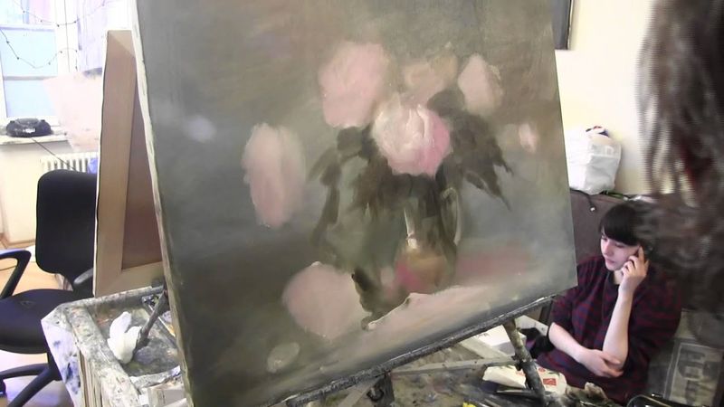 Научиться рисовать букет роз, цветы, натюрморт , уроки в Москве, Сахаров