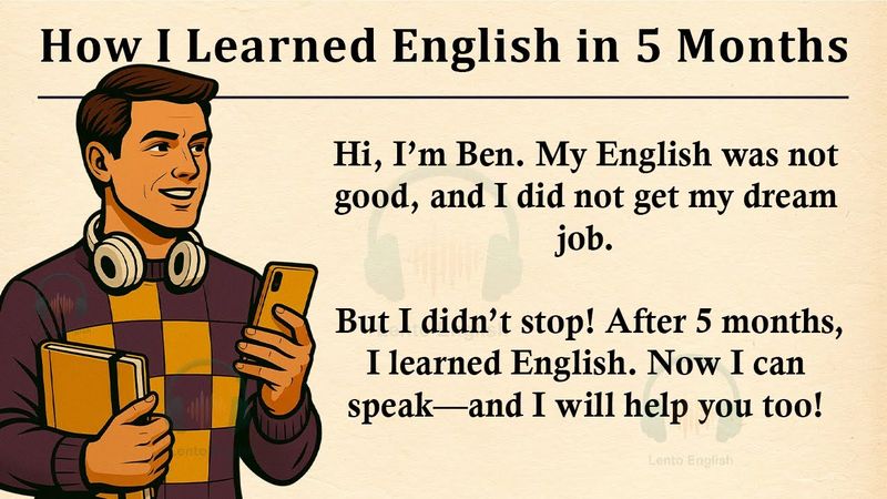 How I Learned English in 5 Months By Myself || My Powerful Story 🔥 || Graded Reader || Speak English
