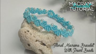 Floral Macrame Bracelet With Pearl Beads | Type 2 | Macrame Bracelet Tutorial