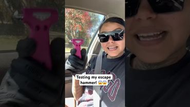 Testing out my escape hammer! Is it better than my window breaker on my self defence Keychain? 😱