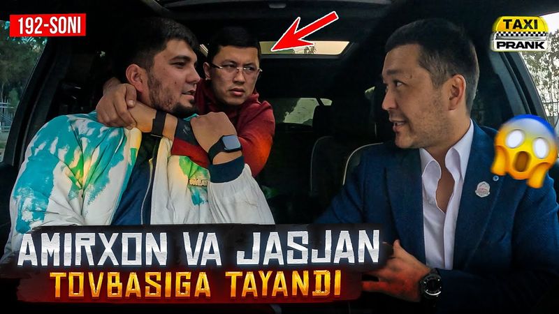Taksida prank 192-soni🚖 Prankchi Amirxon Uzbek va Jasjan nishonda😉