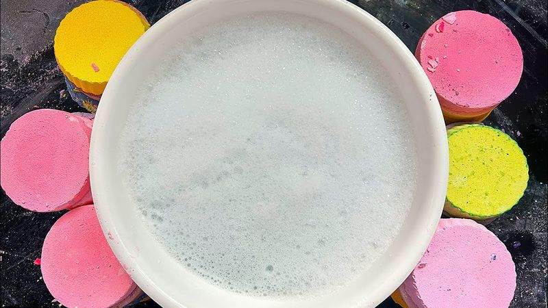 Water crush | asmrgymchalk | powdery | satisfying | please subscribe | crunchy