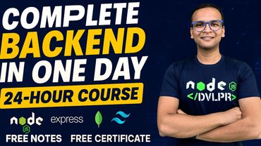 🚀🔥 Complete Backend Development in One Day (2025) | Hindi | Notes | GitHub | Free Certification