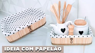 IDEIA Fácil com PAPELÃO COMO FAZER Lindas CAIXAS Organizadoras | Faça você Mesmo com Passo A Passo