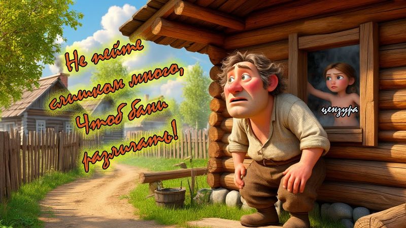 Женская баня! Как Мужик подсматривал за женой соседа, жена в шоке — юмористическая песня