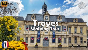 🇫🇷 TROYES Walking Tour: Old Town Half-Timbered Treasure - 4K60fps
