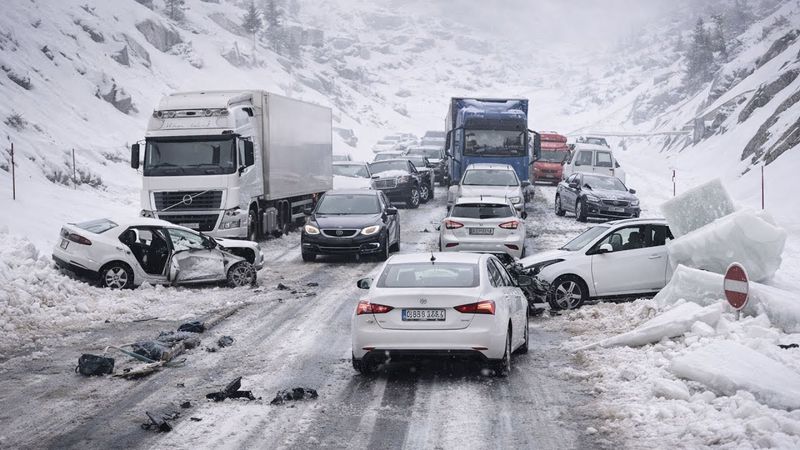 Icy Road Madness! 1 Second of Calm, Then TOTAL CHAOS