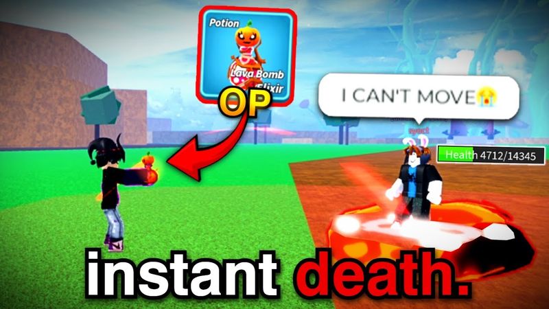 I Trolled PROS With NEW Lava Bomb Potion in Blox Fruits!