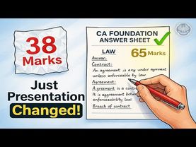 CA FOUNDATION LAW TOPPER CERTIFIED COPY ANALYSIS | 70 Marks in Business Laws|